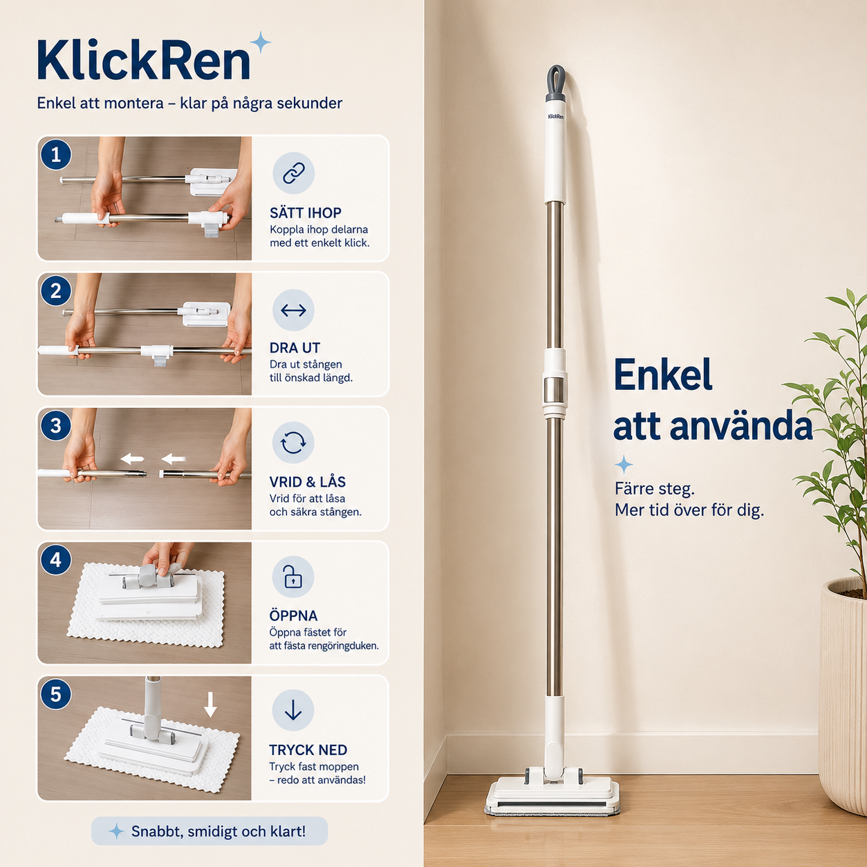 KlickRen - Städa utan att röra smutsen