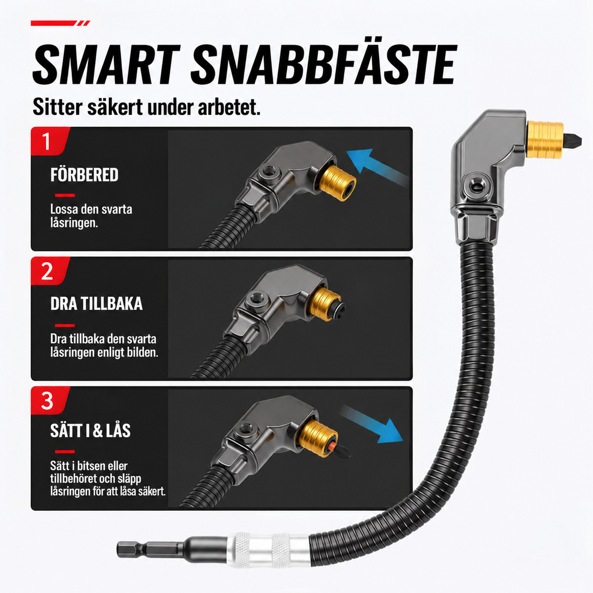 FlexVinkel 90™ - nå skruven där maskinen inte får plats