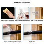 Gardinstångshållare - Stark montering. Inga hål i väggen